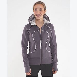 🍋Lululemon Special addition grey scuba hoodie in size 6